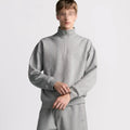 CD Icon Half-Zip Sweatshirt Gray Cotton Fleece - DR