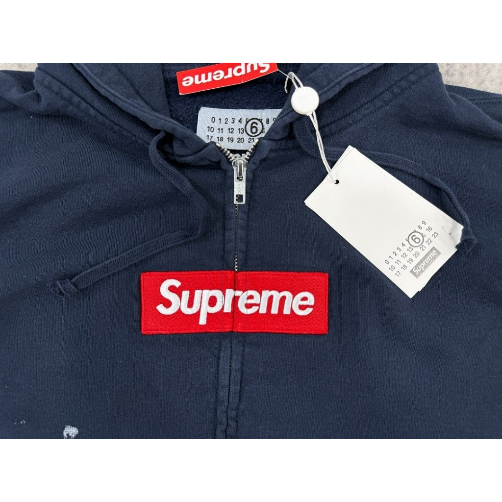 MM6 x Supreme Maison Margiela Box Logo Zip Up Hoodie SS26