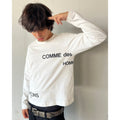 COMME DES GARCONS HOMME 'AD2001' SPLIT LOGO LONG SLEEVE HEAVY SHIRT [archived catalog]
