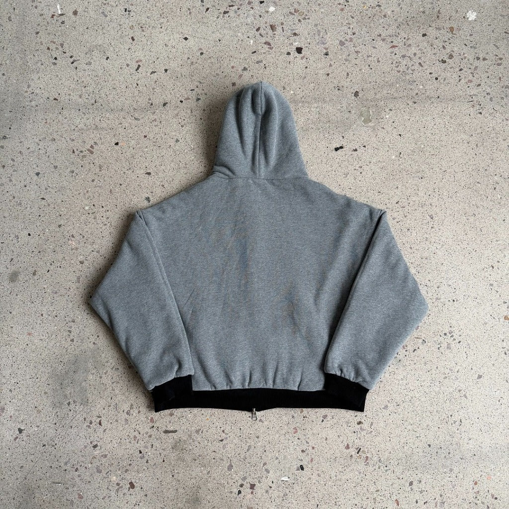 Deputy Departement - EVERYDAY 1000 GSM ZIP REVERSIBLE HOODIE (EVERYDAY 1000 GSM ZIP (DARK MELANGE/BLACK)