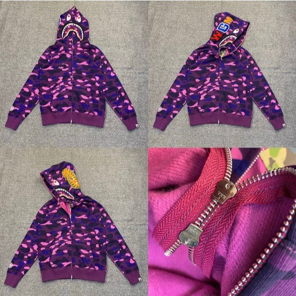 Bape A Bathing Ape - ABC Camo Double Shark Full Zip Hoodie (All Colors)