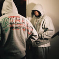 DNM TRS X CRTZ.XYZ - COR*TEARS ROYALE GREY ZIPPER HOODIE/PANTS/SET