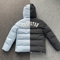 TRAPSTAR IRONGATE ARCH REVERSIBLE PUFFER JACKET AW25- BLACK/ LIGHT BLUE