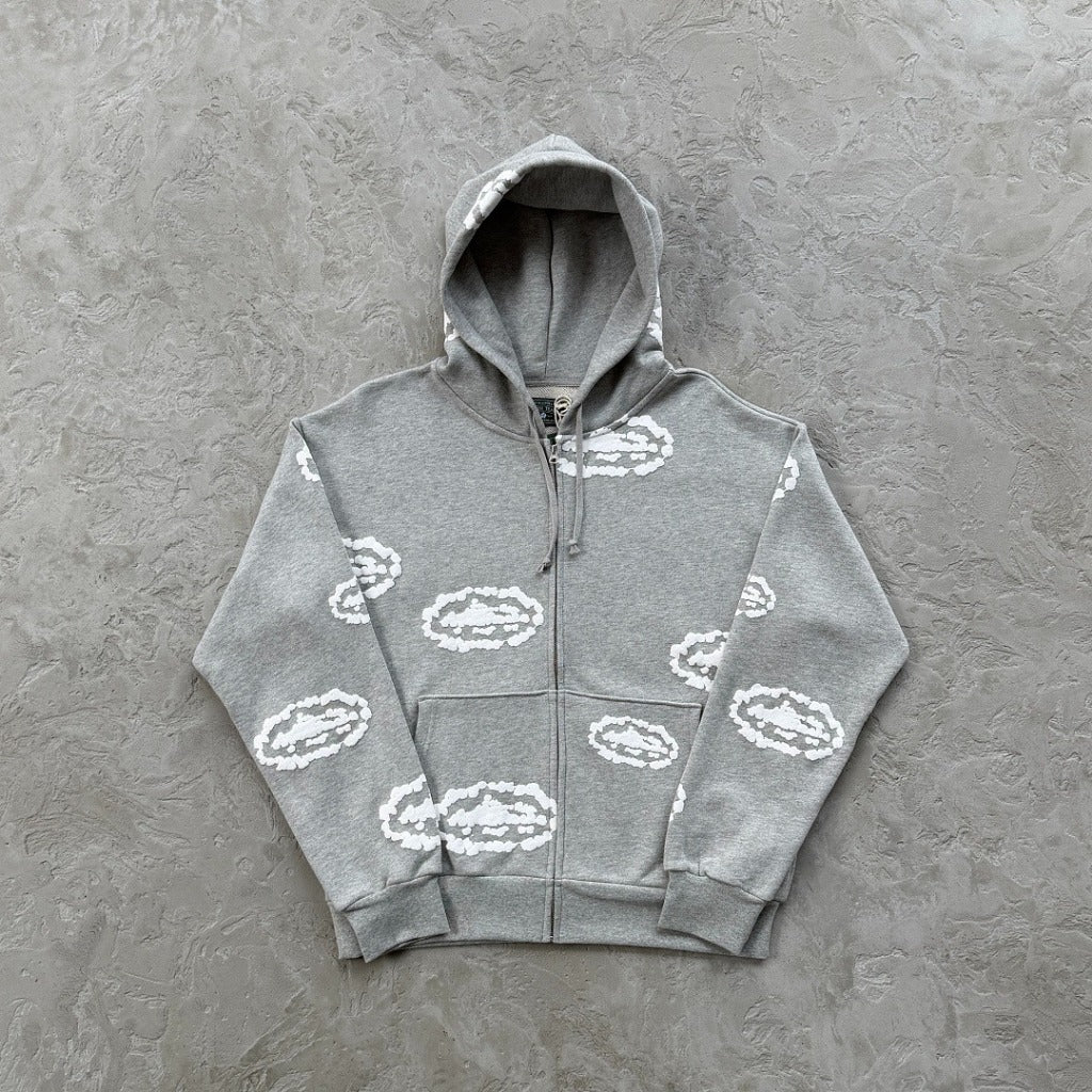 DNM TRS X CRTZ - COTTON WREATH ZIP-UP & PANTS - GREY
