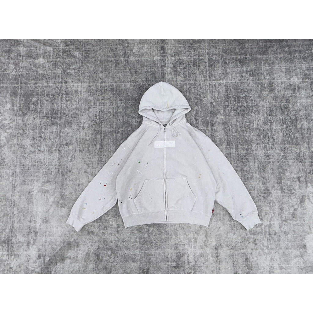 MM6 x Supreme Maison Margiela Box Logo Zip Up Hoodie SS26