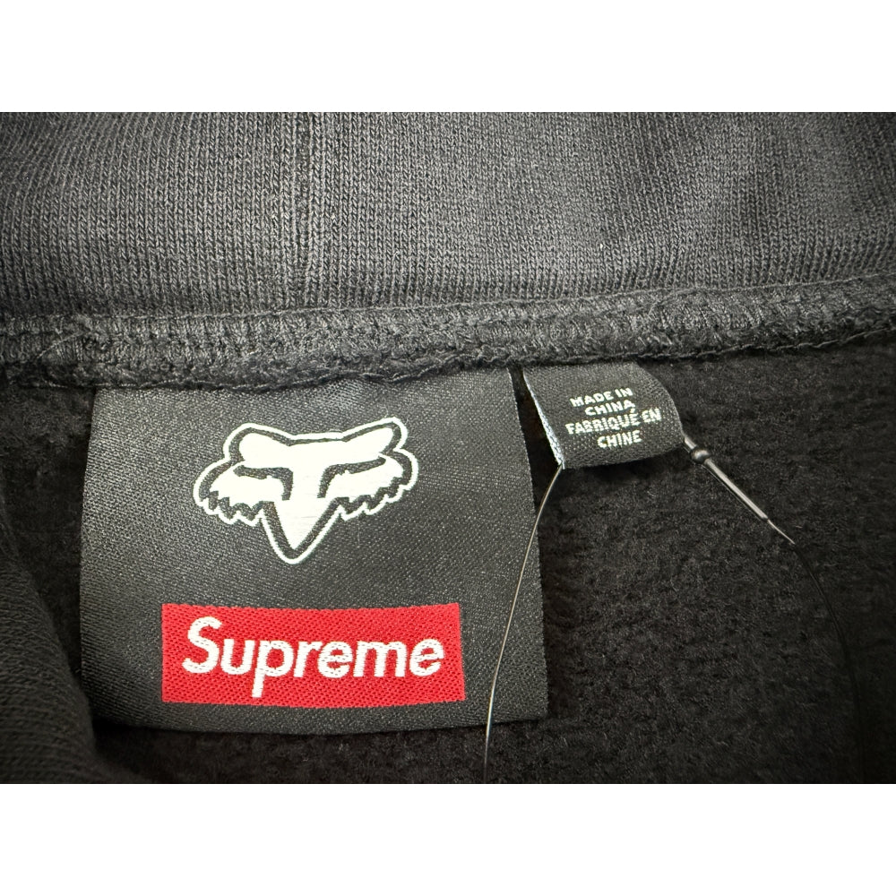 Supreme Fox Racing Zip Up Hoodie - Black