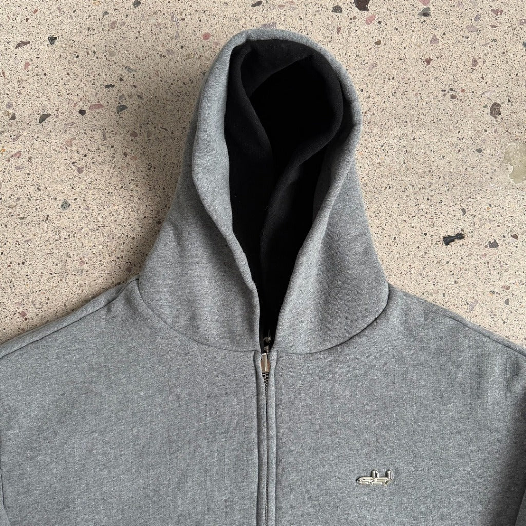 Deputy Departement - EVERYDAY 1000 GSM ZIP REVERSIBLE HOODIE (EVERYDAY 1000 GSM ZIP (DARK MELANGE/BLACK)