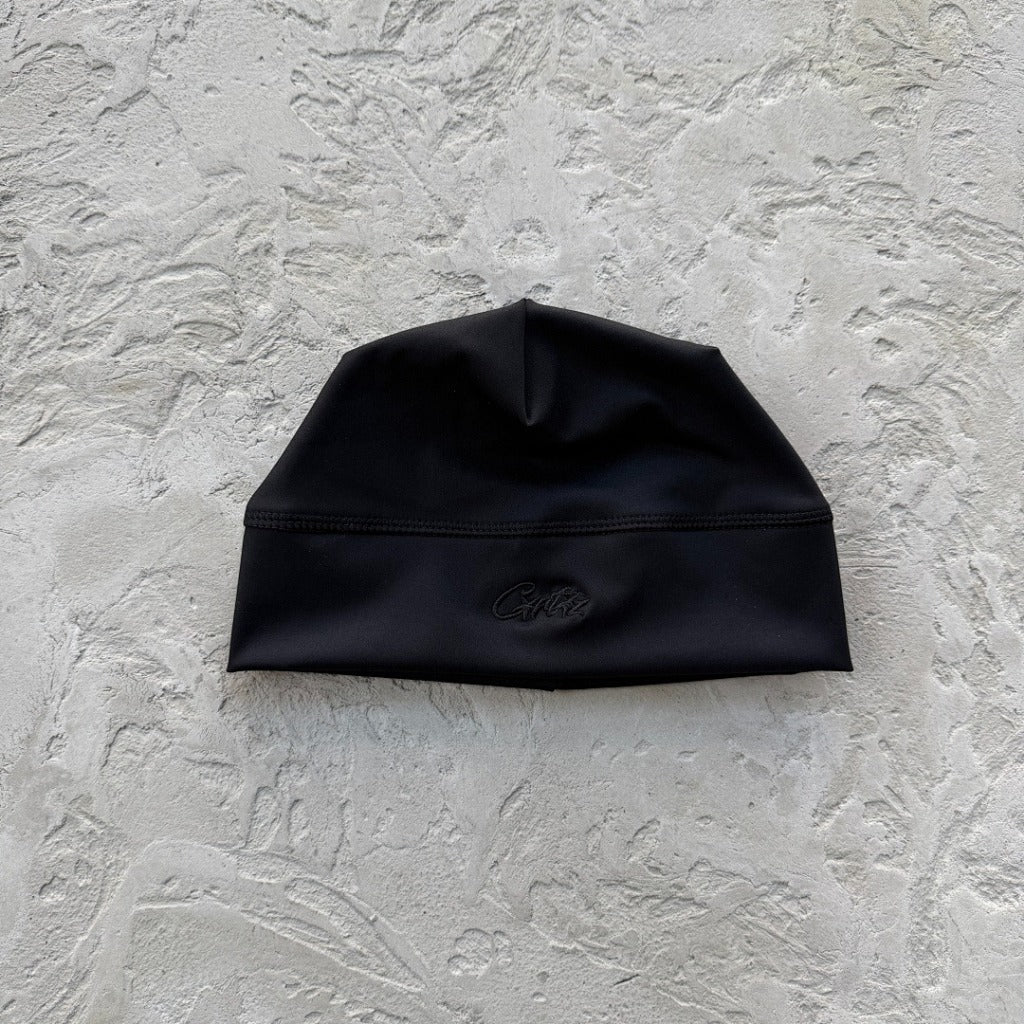 LITEWORKY CAP/ Skull Beanie - Corteiz [Black/Black Logo/Grey/Blue]
