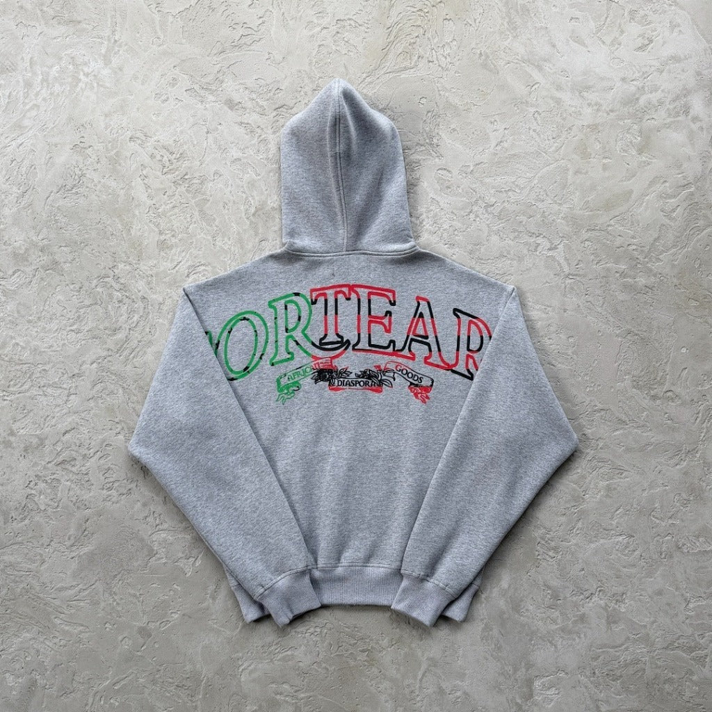 DNM TRS X CRTZ.XYZ - COR*TEARS ROYALE GREY ZIPPER HOODIE/PANTS/SET