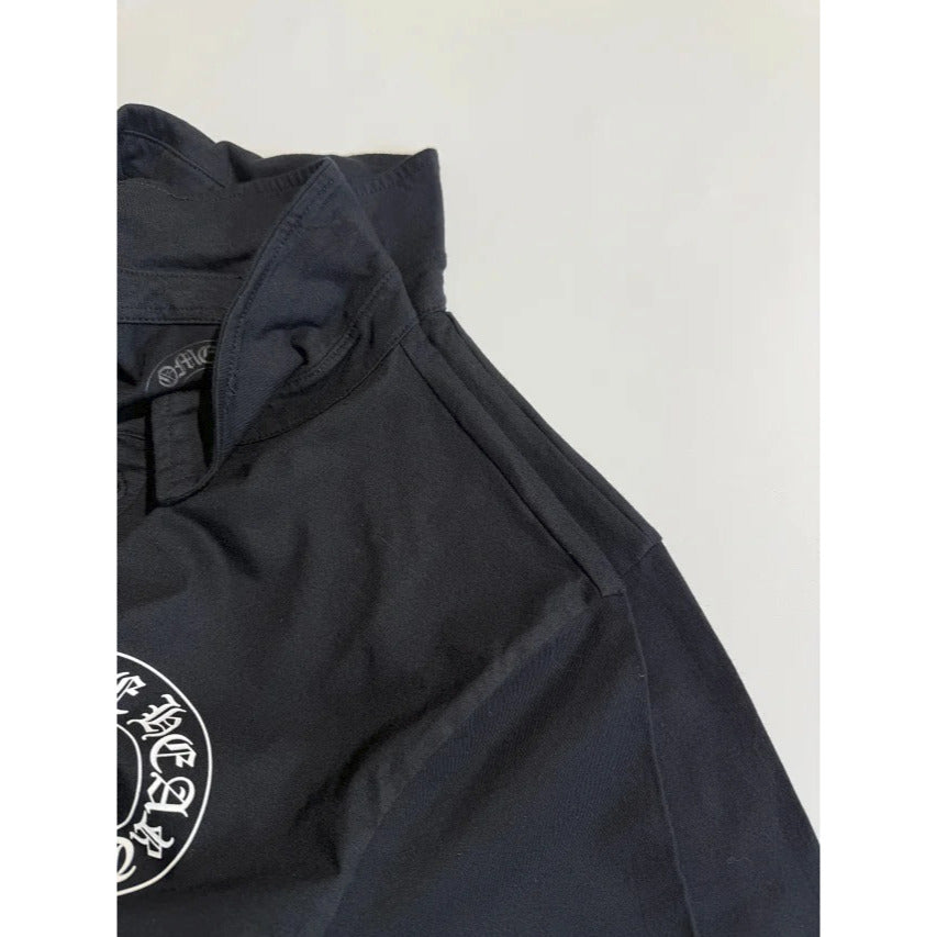 Silver Button Horseshoe Button Polo Shirt - Chrome Hearts