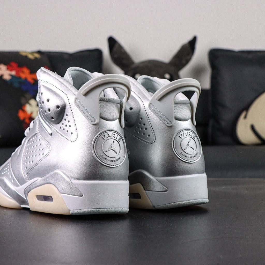 Paris Saint-Germain x Air Jordan 6 - Metallic Silver [IQ5135-001]