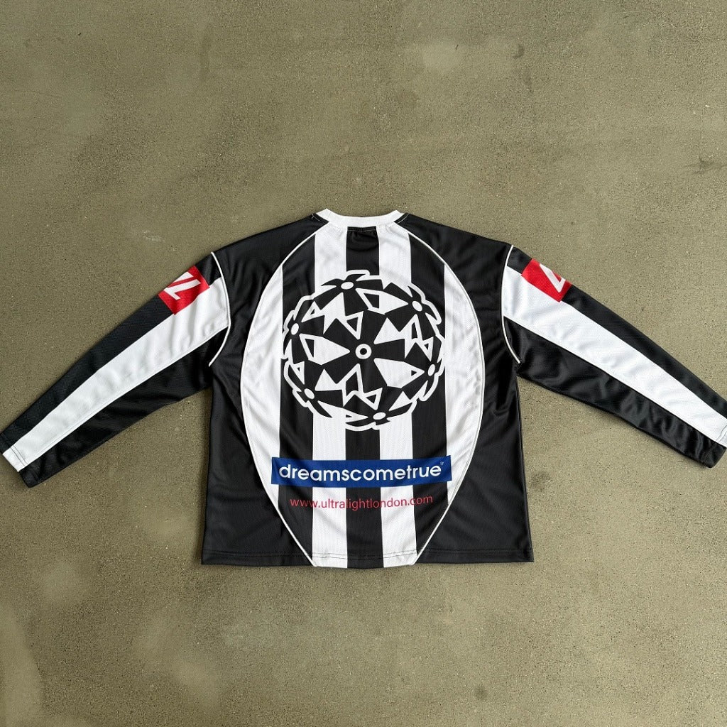 JUVE LONGSLEEVE JERSEY WHITE/BLACK - ultralight london UK