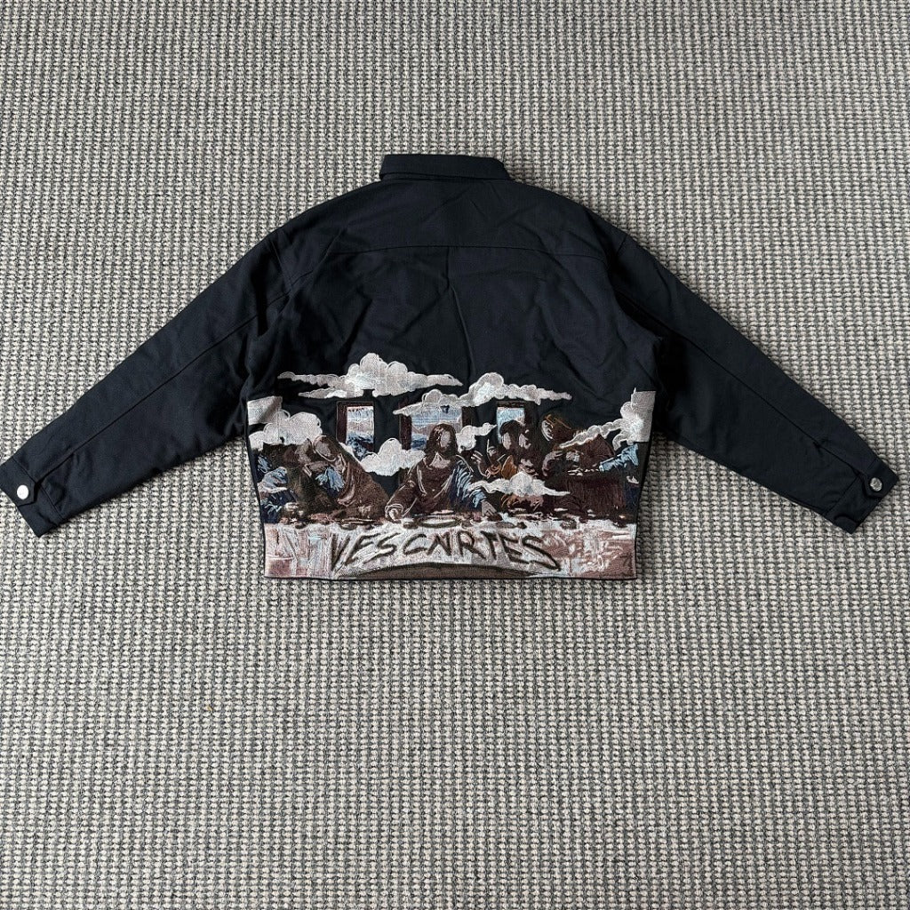 Last Supper Embroidered Work Jacket by Vescartes