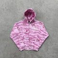 Island Puff Print Zip Hoodie/Pants/Set [Pink Camo] - Corteiz