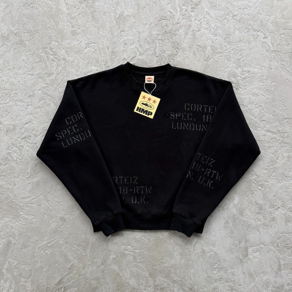 Hmp Stencil Crewneck/Pants/Set 'Black' - CRTZ.XYZ