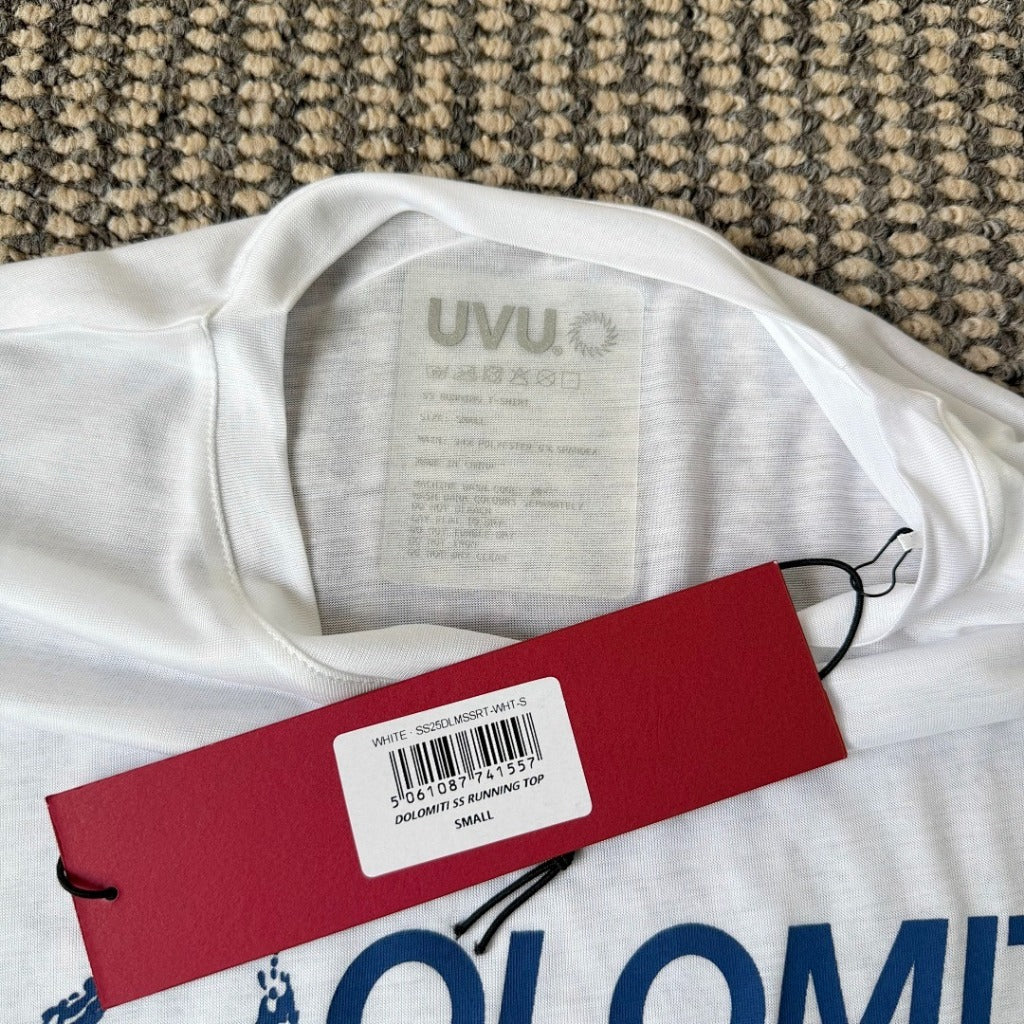 UVU White Running Shirt [Dolomiti Marathon Pop-Up Exclusive Merchandise]