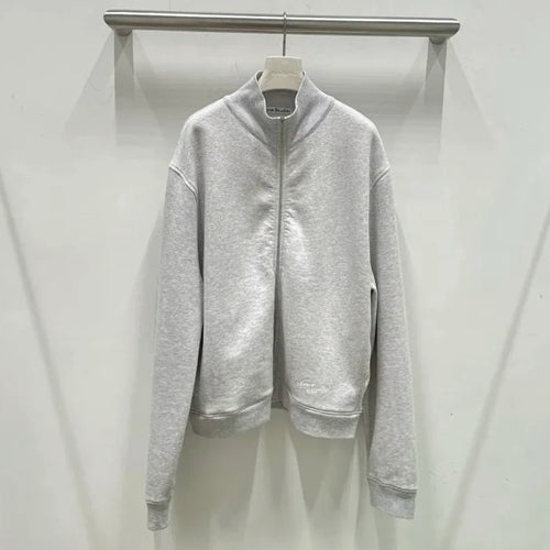 Acne Studios - Zip-up sweatshirt - Pale Grey/Black
