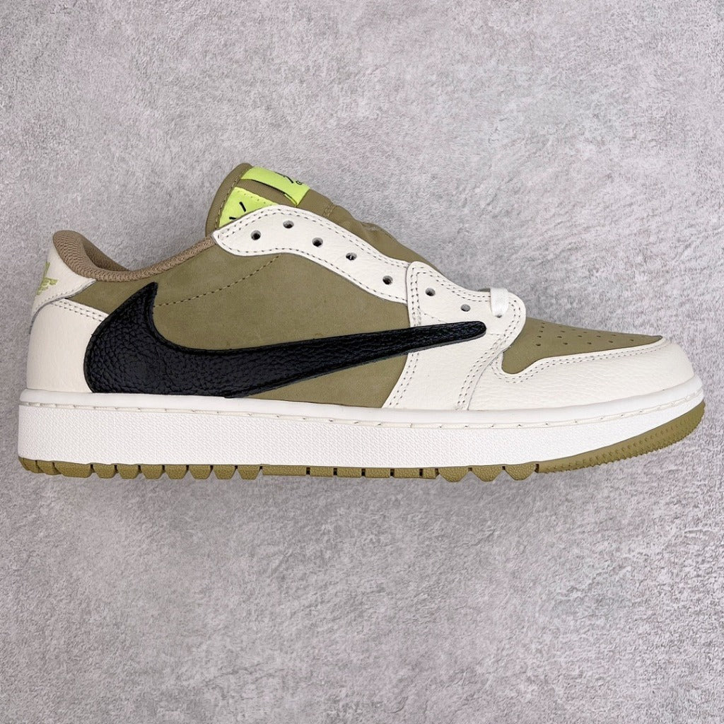 Travis Scott x Air Jordan 1 Low Golf 'Neutral Olive' FZ3124-200