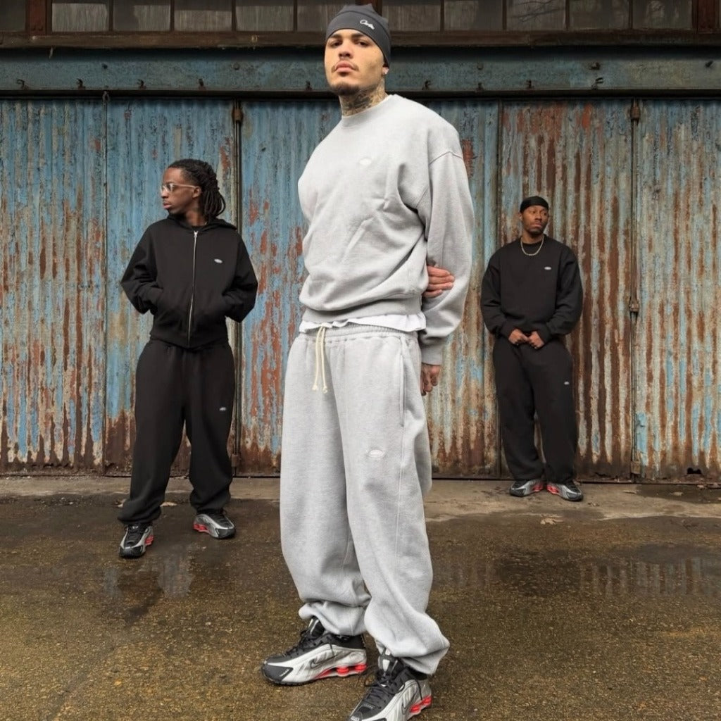 Mini Island Collection - Zip Jacket/Crewneck/Sweatpant - Black/Heather Grey - CRTZ.XYZ