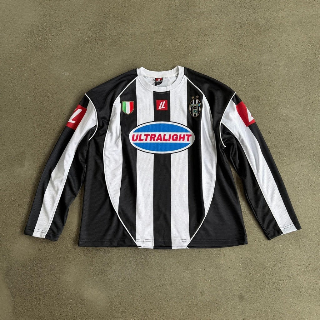 JUVE LONGSLEEVE JERSEY WHITE/BLACK - ultralight london UK