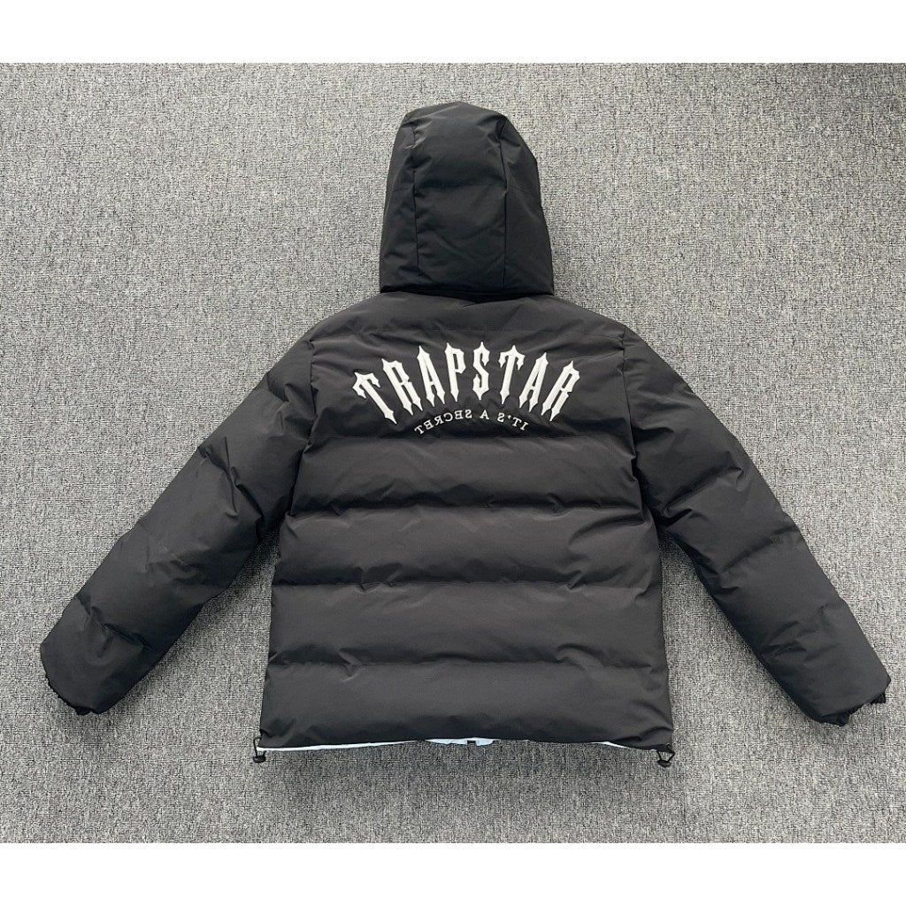TRAPSTAR IRONGATE ARCH REVERSIBLE PUFFER JACKET AW25- BLACK/ LIGHT BLUE