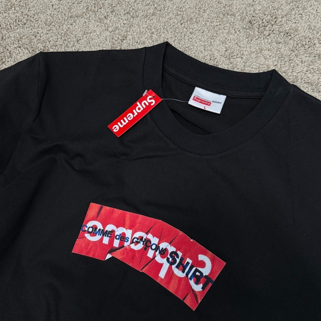 Comme Des Garcons x SP Box Logo Tee Black