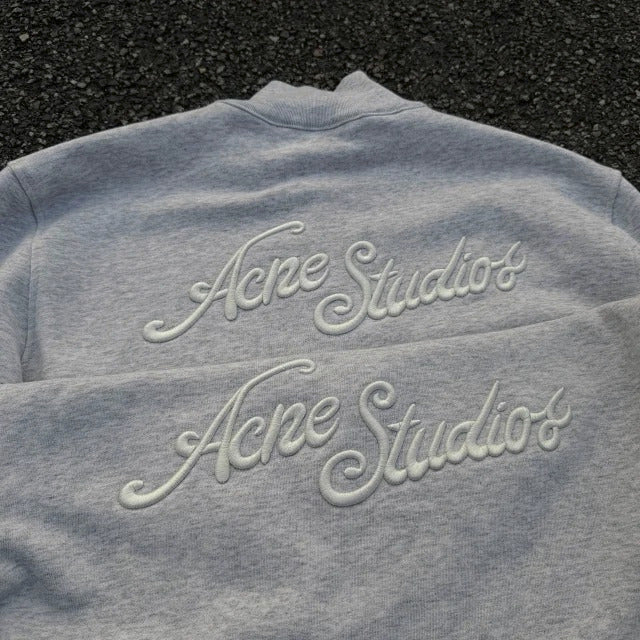 Acne Studios - Zip-up sweatshirt - Pale Grey/Black