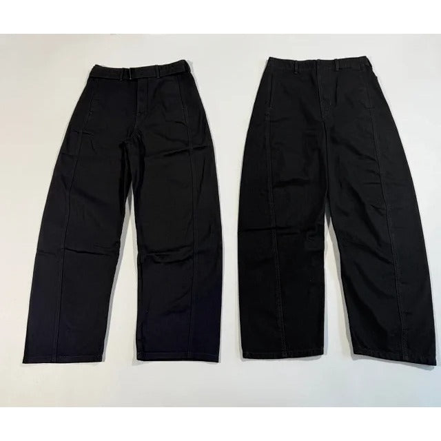Le'maire Twisted Belted Pants Heavy Denim Black