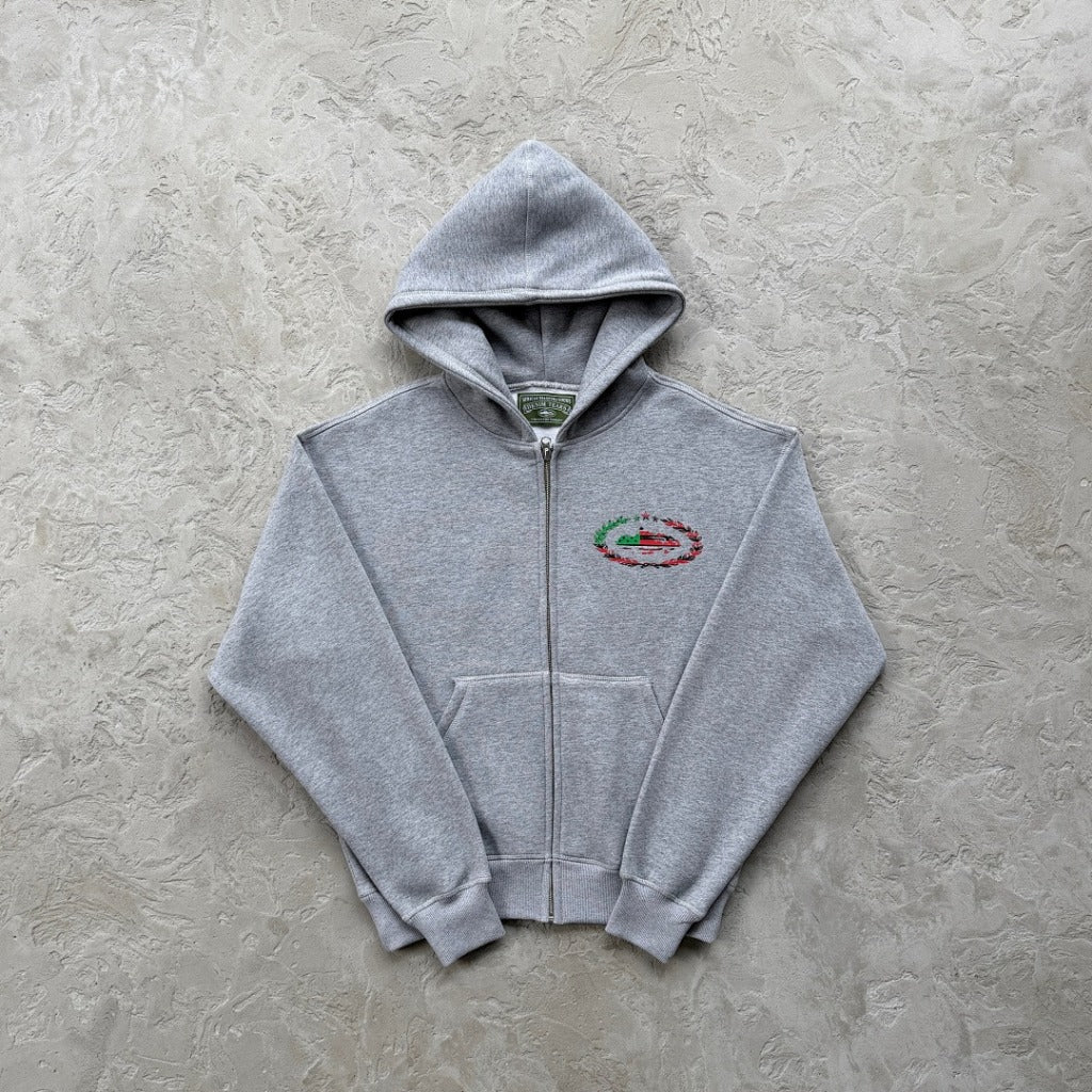 DNM TRS X CRTZ.XYZ - COR*TEARS ROYALE GREY ZIPPER HOODIE/PANTS/SET