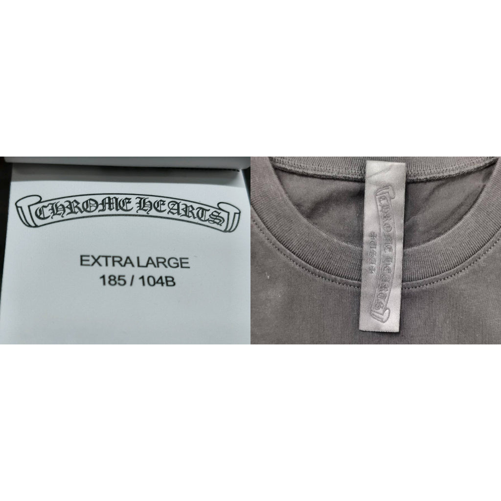 Triple Cross Hollywood Long Sleeve T-Shirt - Grey/Black - Chrome Hearts