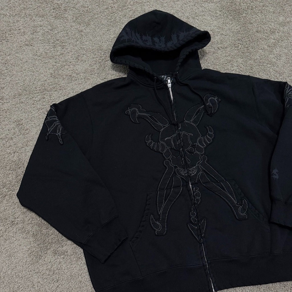 Ys by Yohji Yamamoto Zip Up Hoodie - Black - SP.