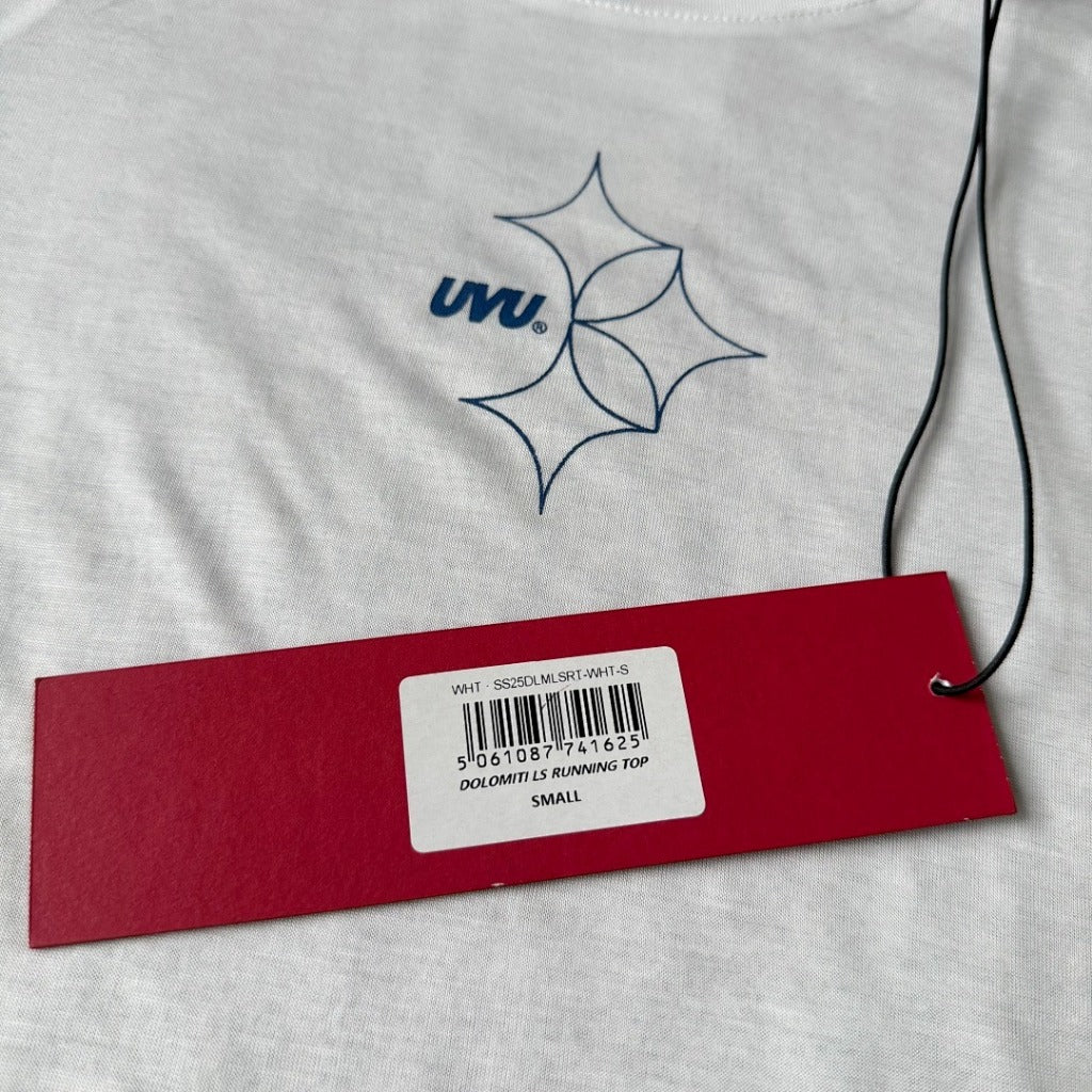 UVU White Running LS Shirt [Dolomiti Marathon Pop-Up Exclusive Merchandise]