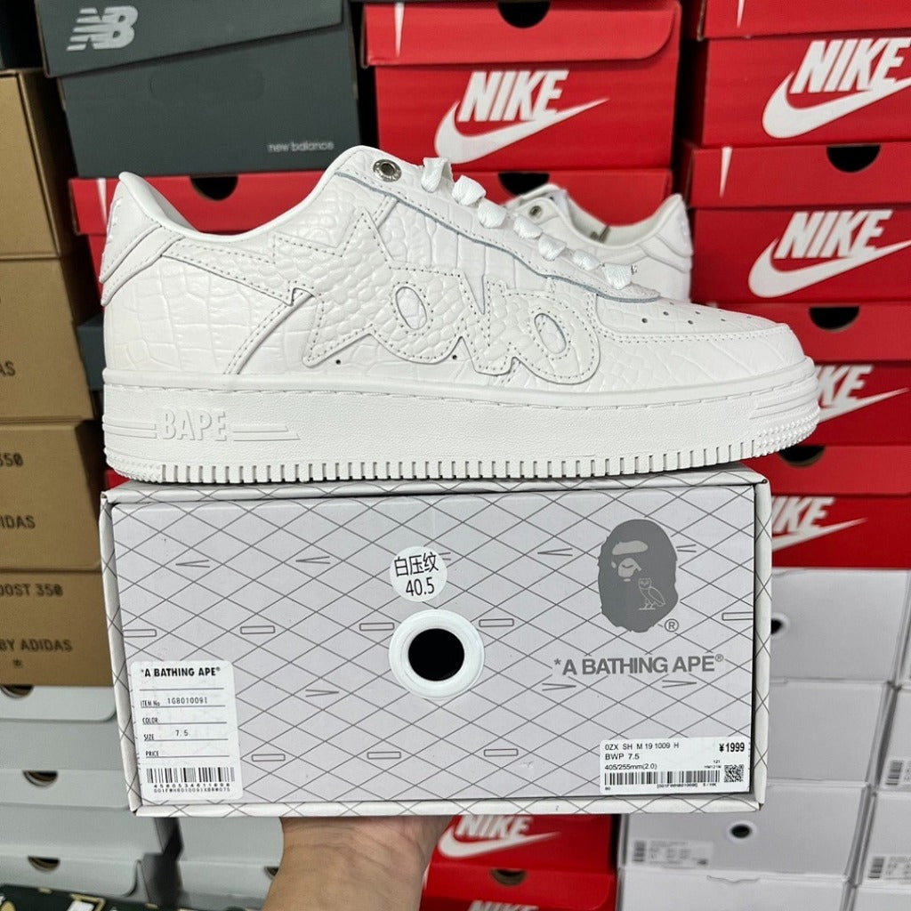 OVO x A Bathing Ape Bapesta - White