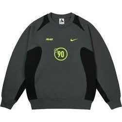Palace x Nike Total P90 Crew Sweatshirt - Grey/Grey Marl/Black [100% Brand New In Plastic]