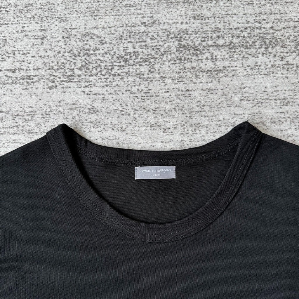 COMME DES GARCONS HOMME 'AD2001' SPLIT LOGO LONG SLEEVE HEAVY SHIRT [archived catalog]