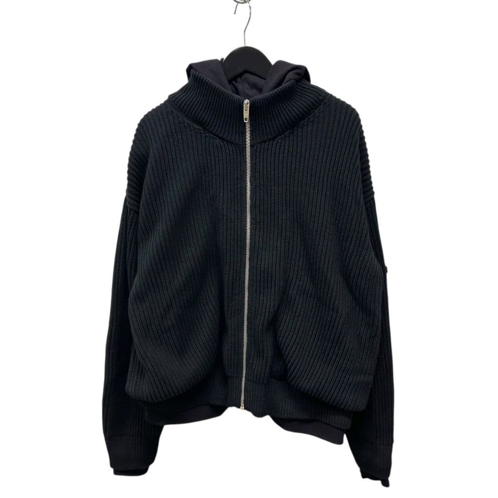 Unity Sports Icon Layered Zip-Up Hooded Sweatshirt/Cardigan in Black - Balenciaga