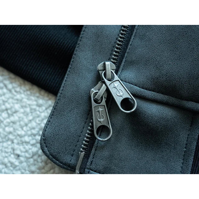 Thug Club x a.d.i.d.a.s Teamgeist Faux Leather Jacket - Black