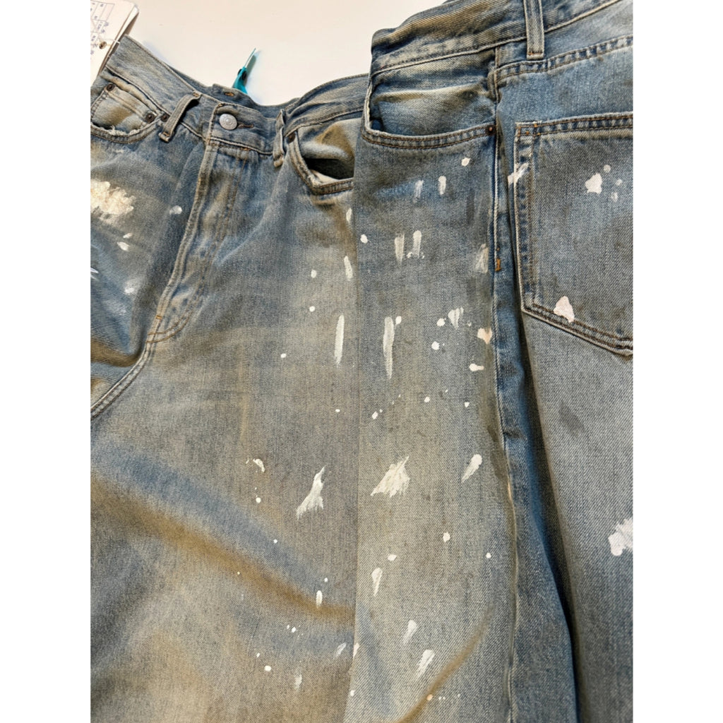 Acne Studios - 'Light Blue Splatter' - 2023M - Super Baggy Fit Jeans