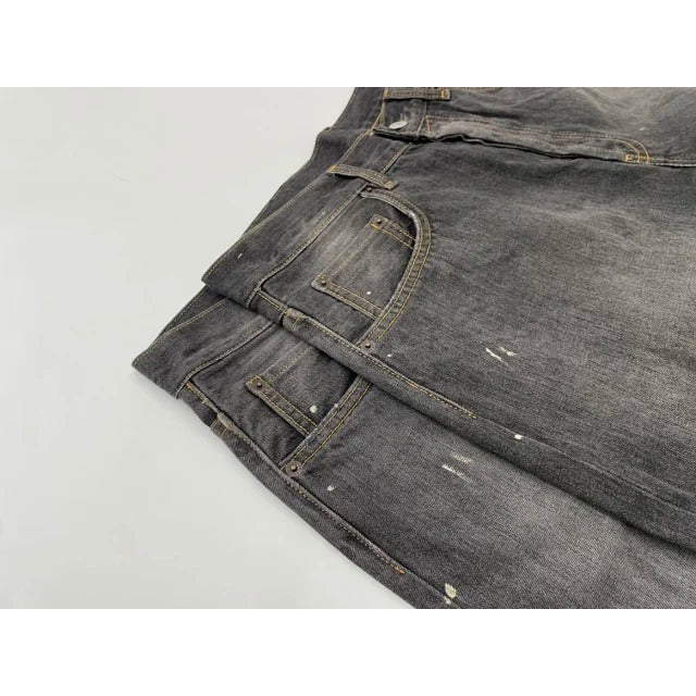 Acne Studios - 2021M Black Grey Splatter Vintage Jeans