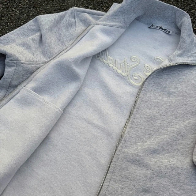 Acne Studios - Zip-up sweatshirt - Pale Grey/Black