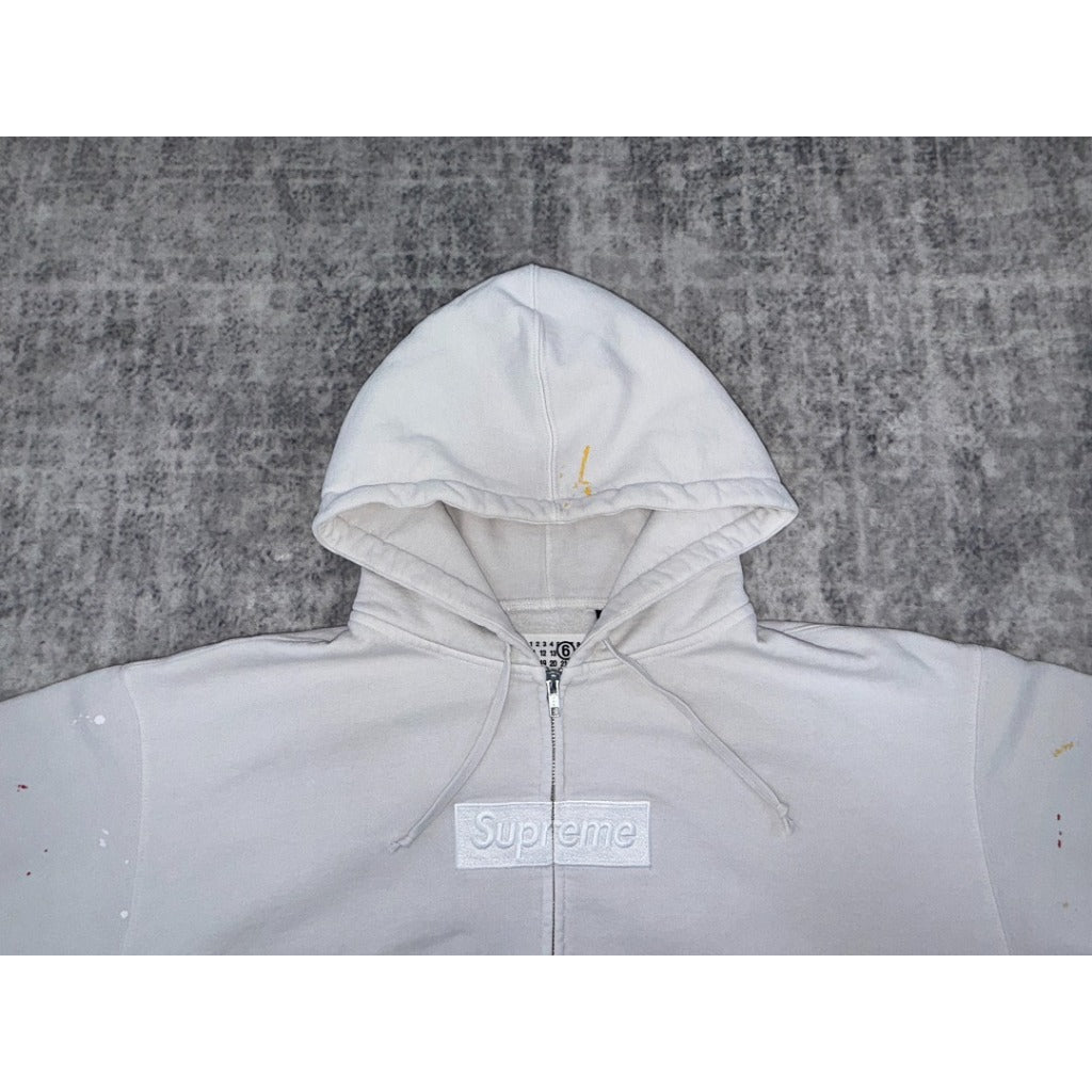 MM6 x Supreme Maison Margiela Box Logo Zip Up Hoodie SS26