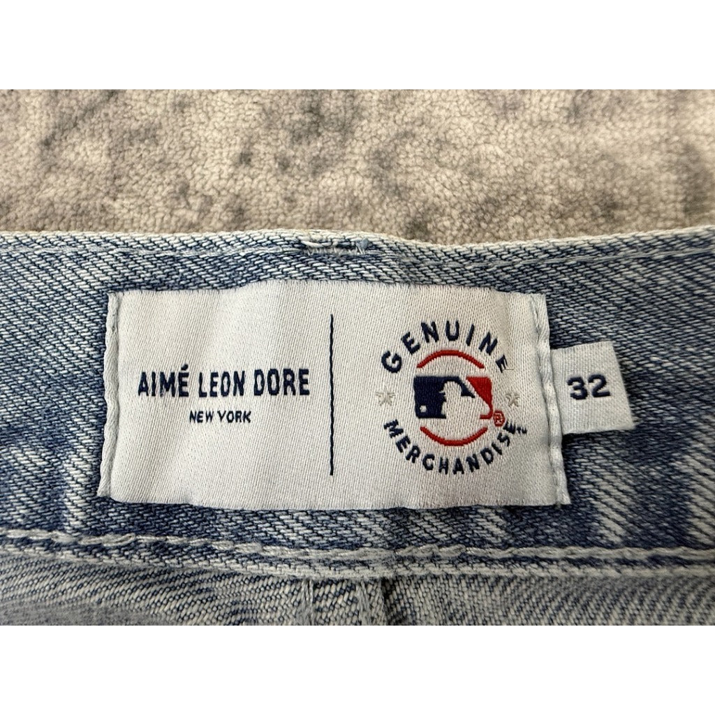 Aime Leon Dore New York Mets Denim Shorts 'Light Wash'