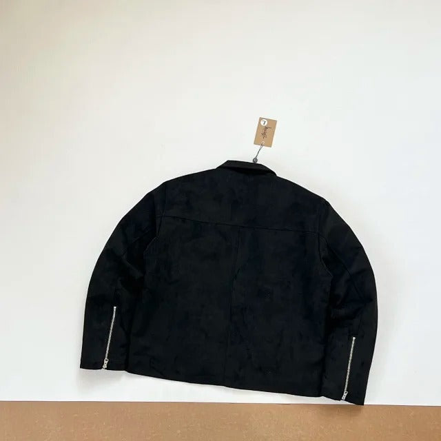 Stussy Bing Suede Jacket - Black/Green