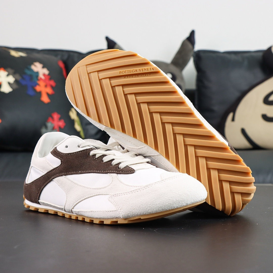 Bottega Veneta - Orbit Flash suede-trimmed sneakers