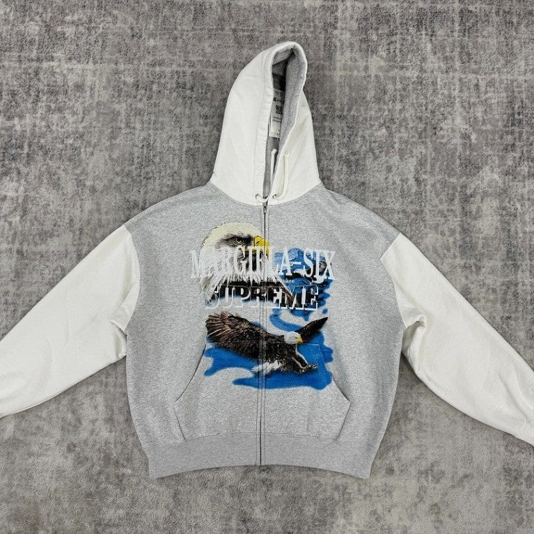 SP x MM6 Maison Margiela Eagle Zip Up Hooded Sweatshirt - SS26