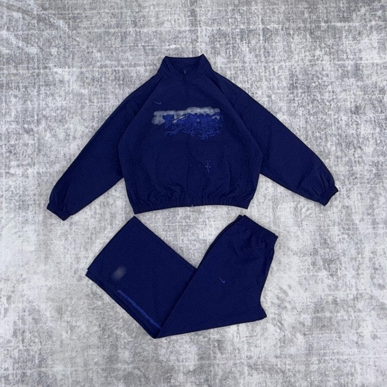 Travis Scott Cactus Jack x Fragment x NK Tokyo Windbreaker Zip Jacket/Pants/Set - Navy