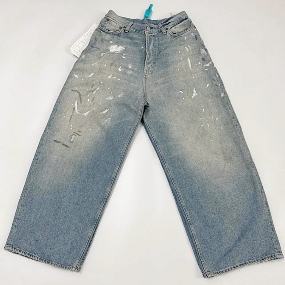 Acne Studios - 'Light Blue Splatter' - 2023M - Super Baggy Fit Jeans