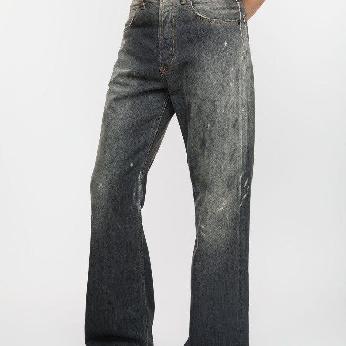 Acne Studios - 2021M Black Grey Splatter Vintage Jeans