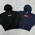 MM6 x Supreme Maison Margiela Box Logo Zip Up Hoodie SS26