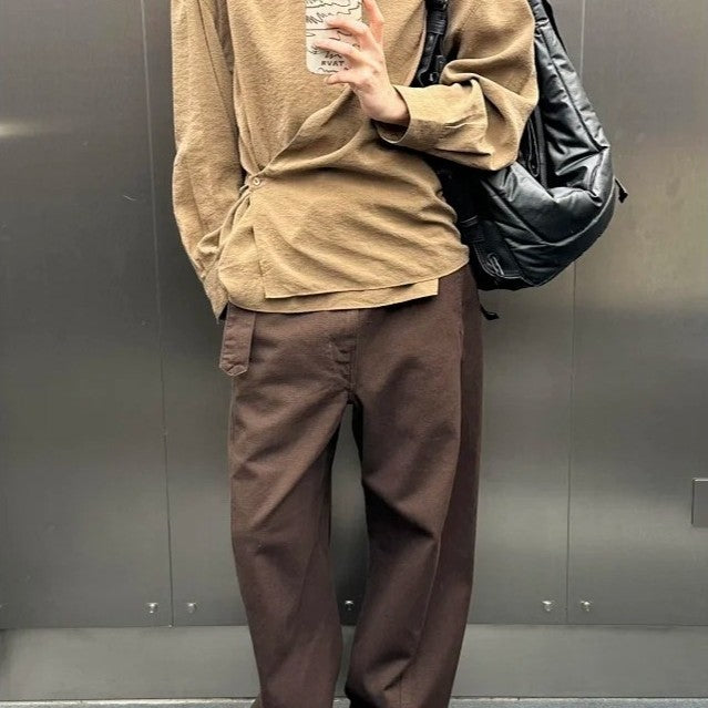 Le'maire Twisted Belted Pants 'Espresso'